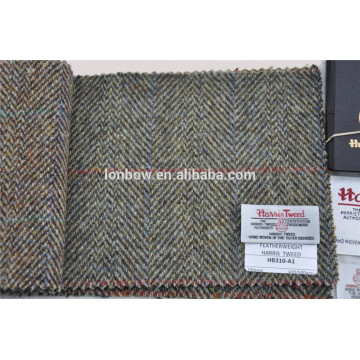 Tela de lana tejida a mano en tejido de espiga Harris Tweed para trajes de zapatos y juguetes